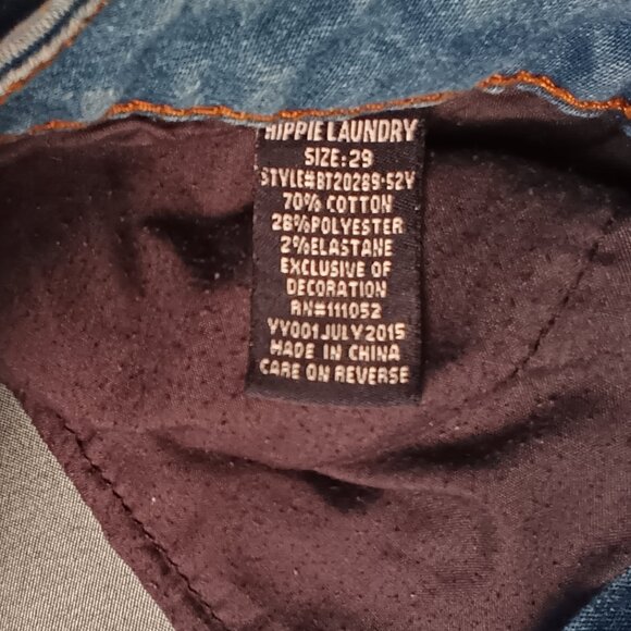 Hippie Laundry Jeans Size 29/8 Mid Rise Flare Leg Medium Wash - Picture 5 of 10